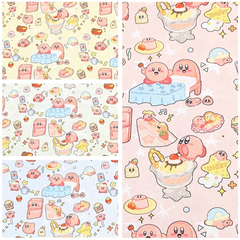 Textile And Sewing Materials - Cartoon Kirby 100 Tessuto di cotone