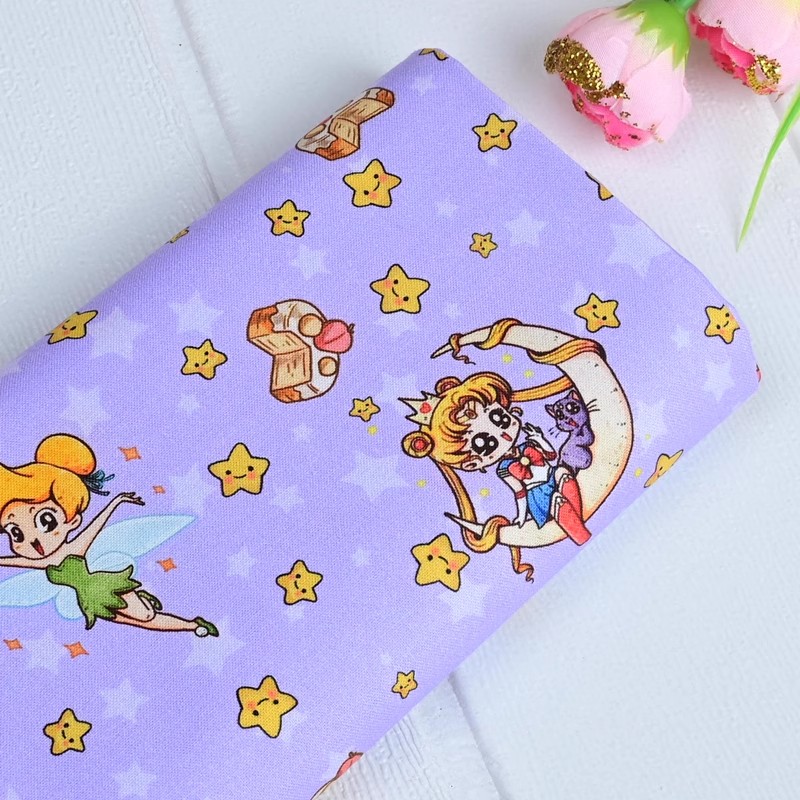 Sailor Moon Stars Cartoon Girl - Textile And Sewing Materials recensione e prezzo