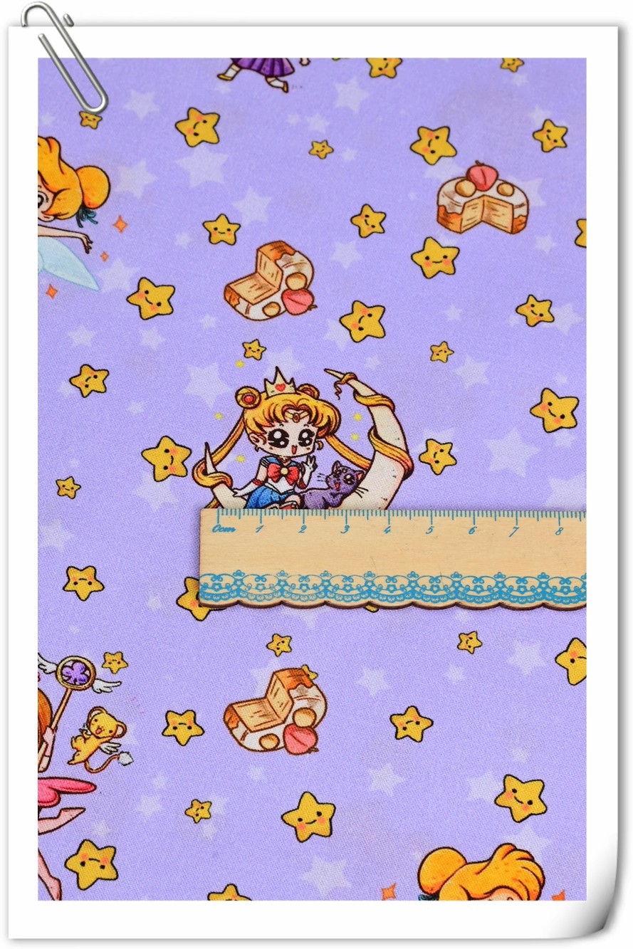 Sailor Moon Stars Cartoon Girl - Textile And Sewing Materials recensione e prezzo