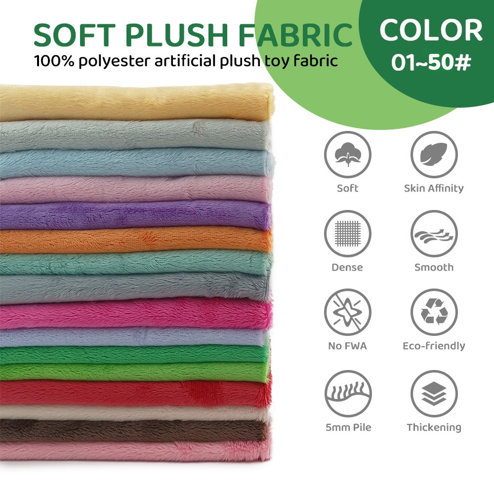 01~50 #   Tessuto in peluche 4 - Textile And Sewing Materials recensione e prezzo