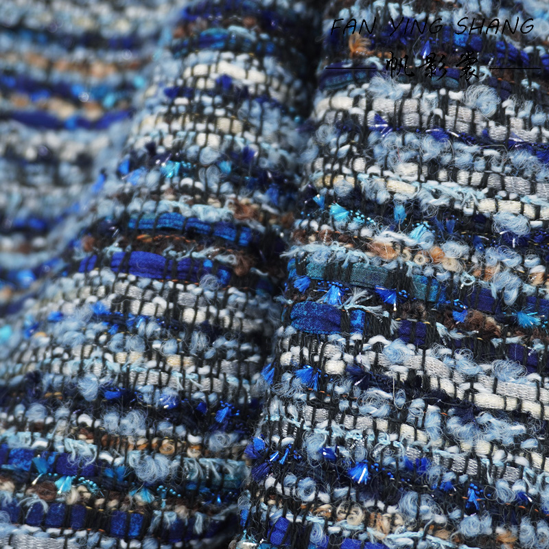 2025 Serie Blu Luminoso Chiffo - Sewing Tweed Fabric recensione e prezzo