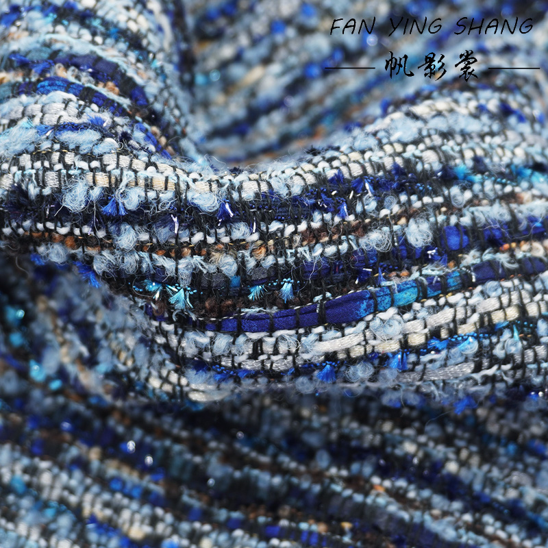 2025 Serie Blu Luminoso Chiffo - Sewing Tweed Fabric recensione e prezzo