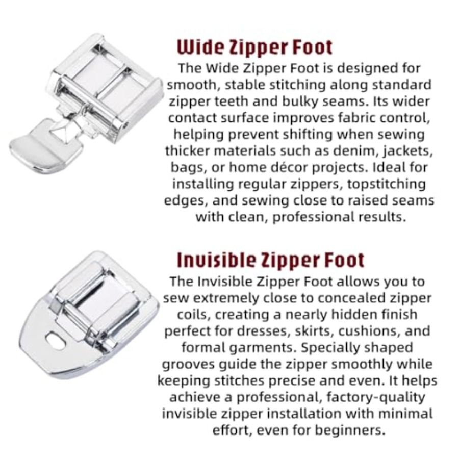Kit Piedino per Cerniere Inclu - Zipper Foot Presser recensione e prezzo