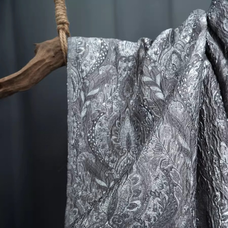 Tessuto Jacquard Lucido Grigio - Textile And Sewing Materials recensione e prezzo